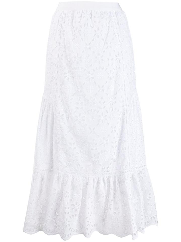 Ermanno Scervino Broderie Anglaise Skirt - White