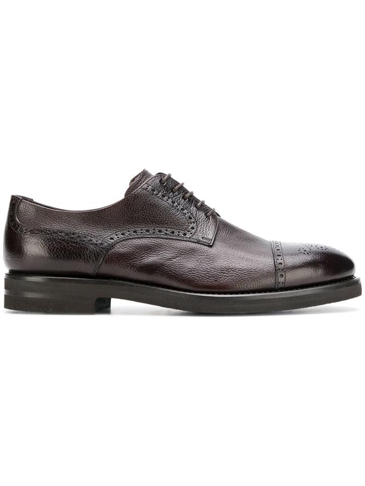 Henderson Baracco Rabbit Fur Lined Brogues - Brown