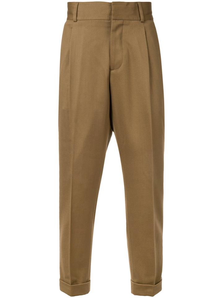 Kent & Curwen Chinos With Roll-up Cuffs - Brown