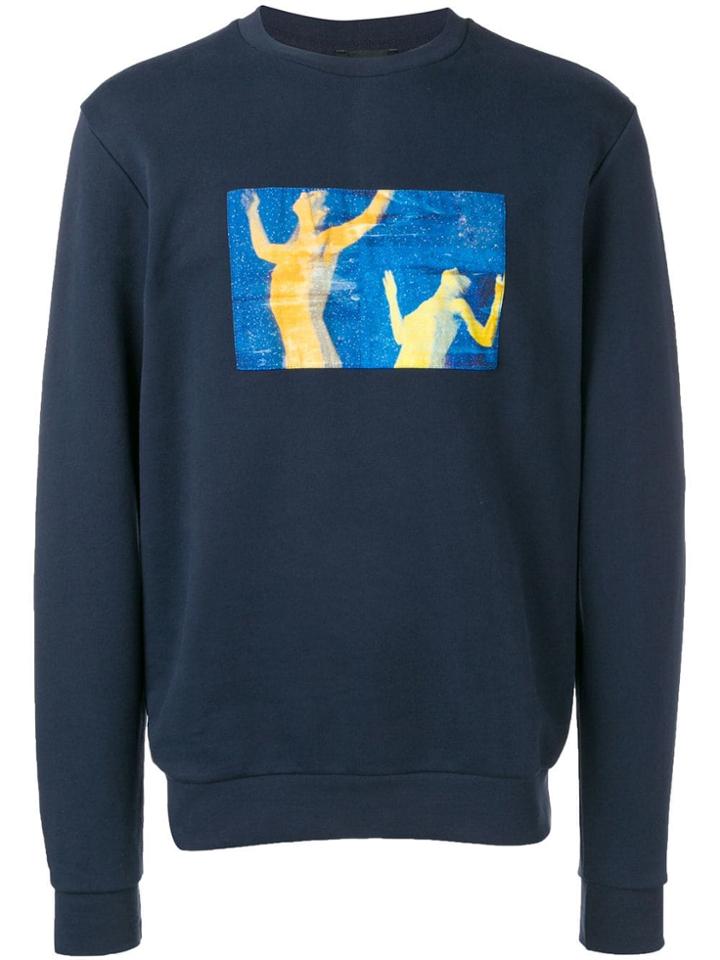 Dust Graphic Print Sweatshirt - Blue
