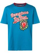 Dolce & Gabbana Heart Slogan T-shirt - Blue
