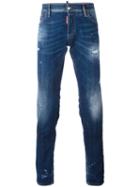 Dsquared2 Slim Lightly Distressed Jeans, Men's, Size: 52, Blue, Polyester/cotton/spandex/elastane