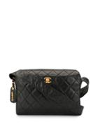 Chanel Pre-owned Quilted Cc Cross Body Shoulder Bag - Black
