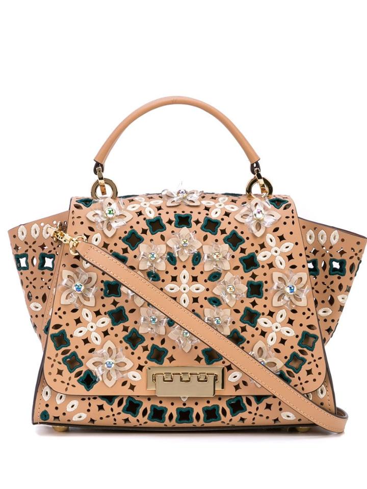 Zac Zac Posen Floral Applique Bag - Neutrals