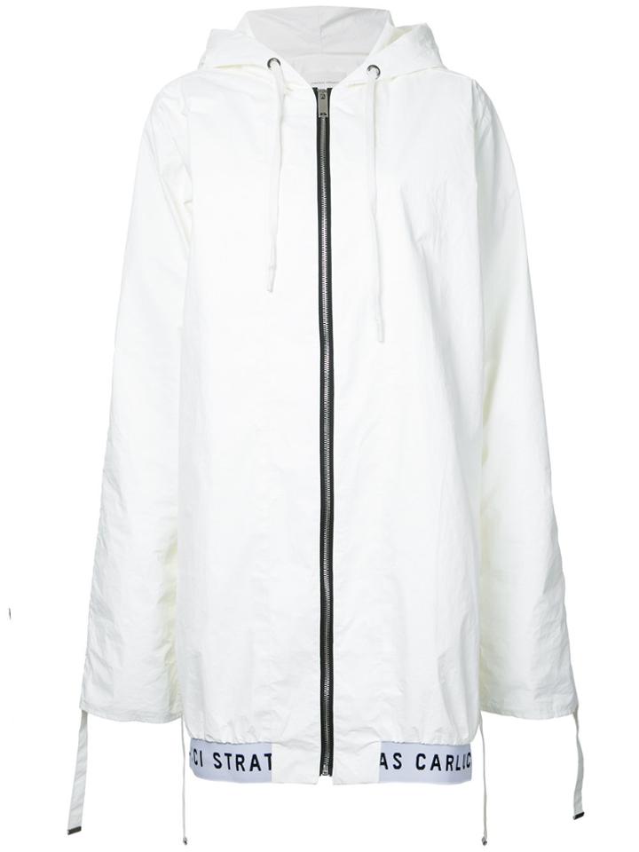 Strateas Carlucci Veil Bomber Jacket - White