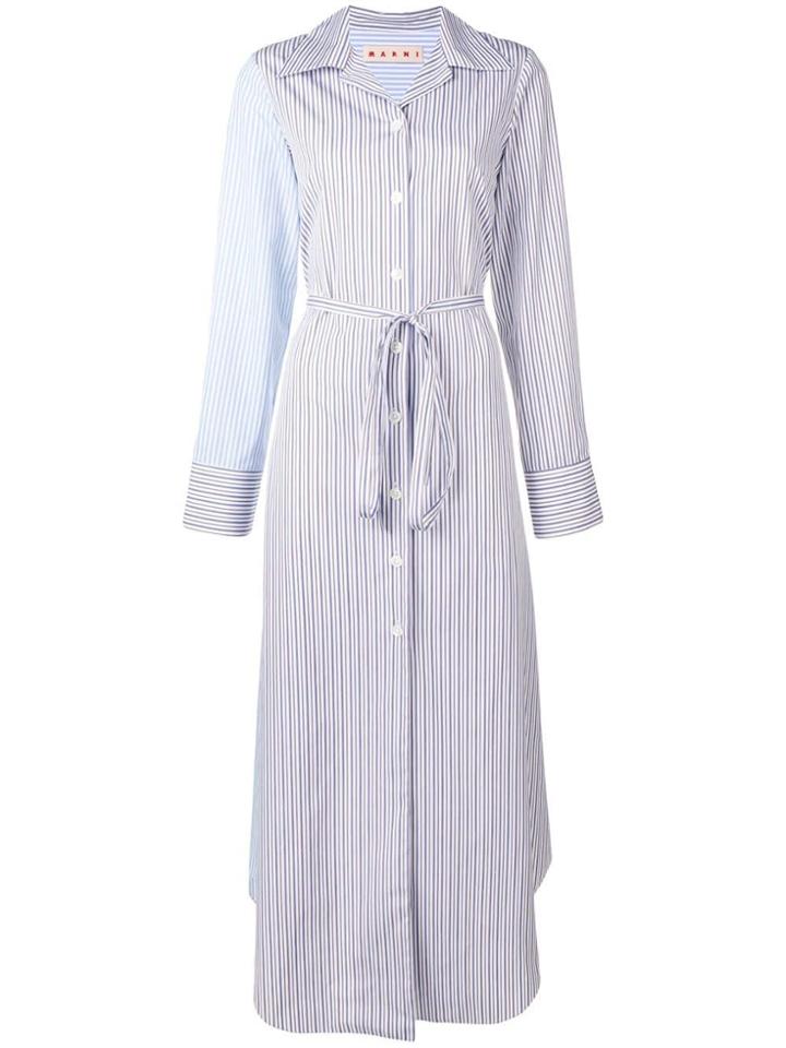 Marni Striped Shirt Dress - Blue