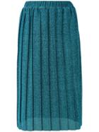 Alcoolique - 'zoe' Midi Skirt - Women - Polyester - M, Blue, Polyester