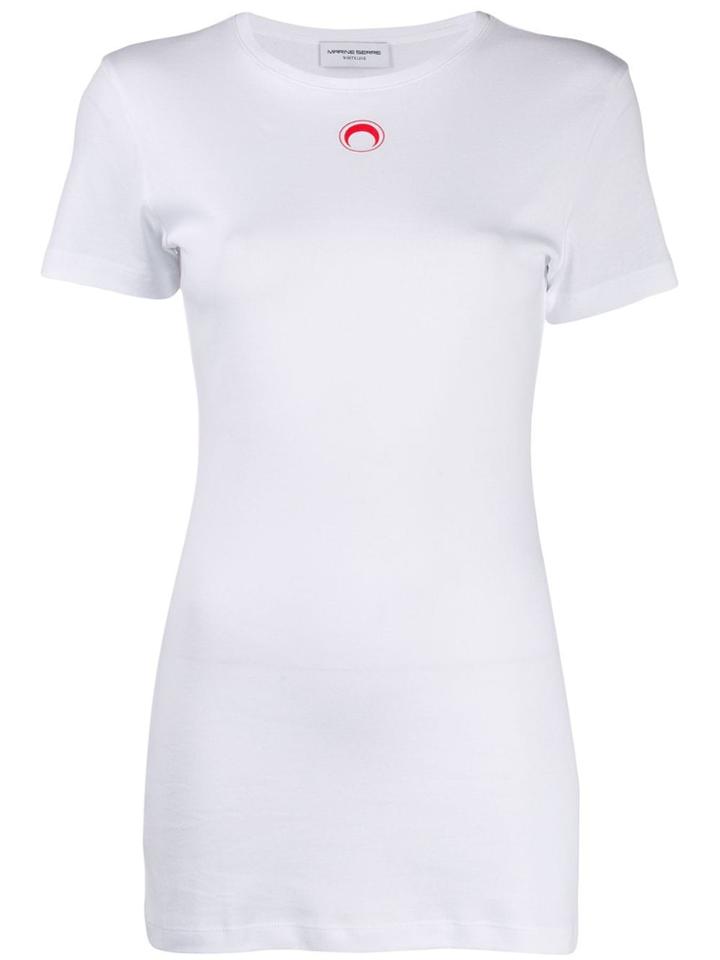 Marine Serre Long-line Logo T-shirt - Yellow