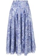 Samantha Sung Womens Chambray/blue Midi A- Line Skirt