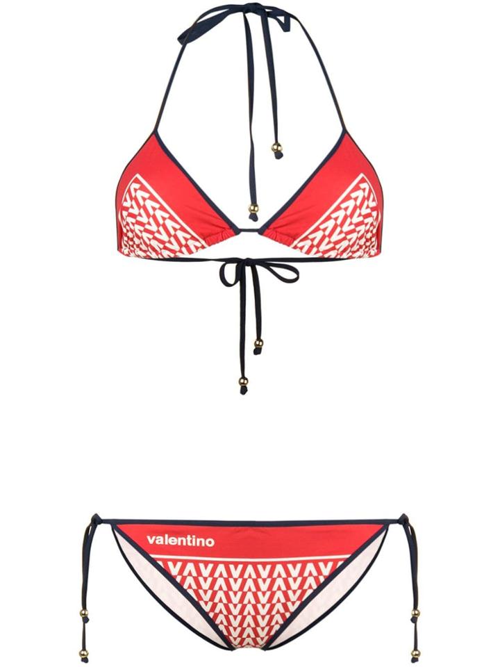 Valentino Optical Logo Bikini - Amy Almond Brick