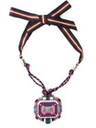 Lanvin 'timeless' Watch Style Pendant Necklace