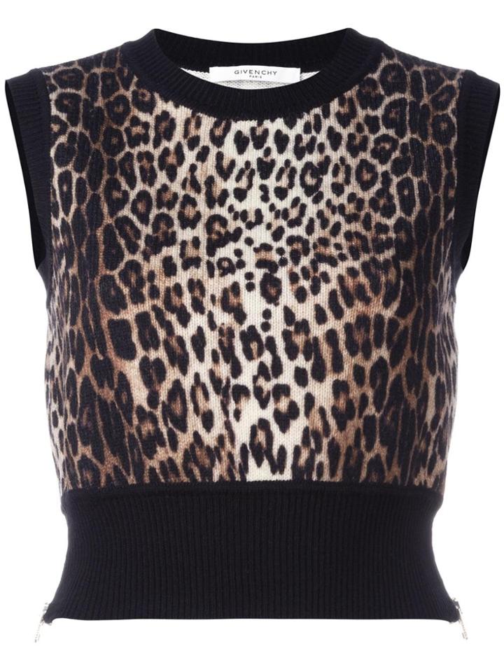 Givenchy Knitted Cropped Tank Top - Black
