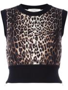 Givenchy Knitted Cropped Tank Top - Black