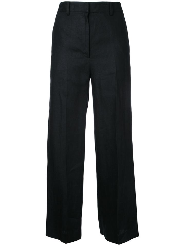 H Beauty & Youth - Cropped Tailored Trousers - Women - Linen/flax - S, Black, Linen/flax