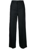 H Beauty & Youth - Cropped Tailored Trousers - Women - Linen/flax - S, Black, Linen/flax