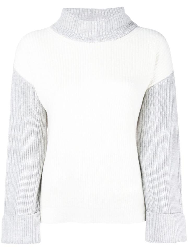 Peserico Ribbed Knit Sweater - White