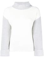 Peserico Ribbed Knit Sweater - White