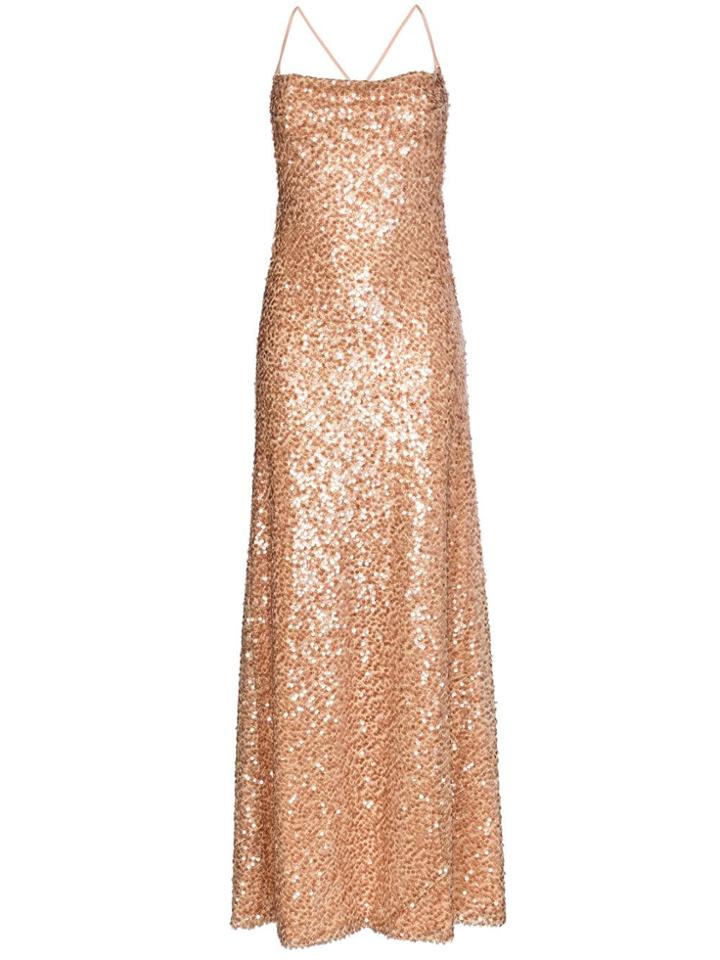 Galvan Whiteley Sequinned Gown - Neutrals