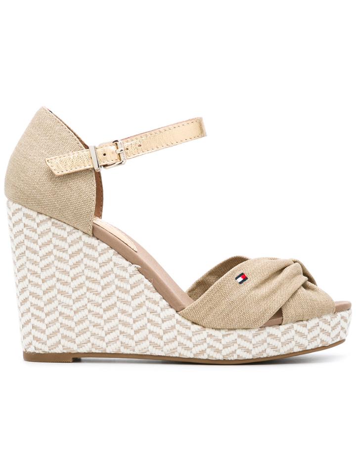 Tommy Hilfiger Zigzag Wedge Sandls - Nude & Neutrals