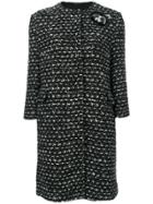 Ermanno Scervino Tweed Cropped Coat - Black