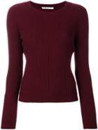 T By Alexander Wang Rib Knit Sweater - Red