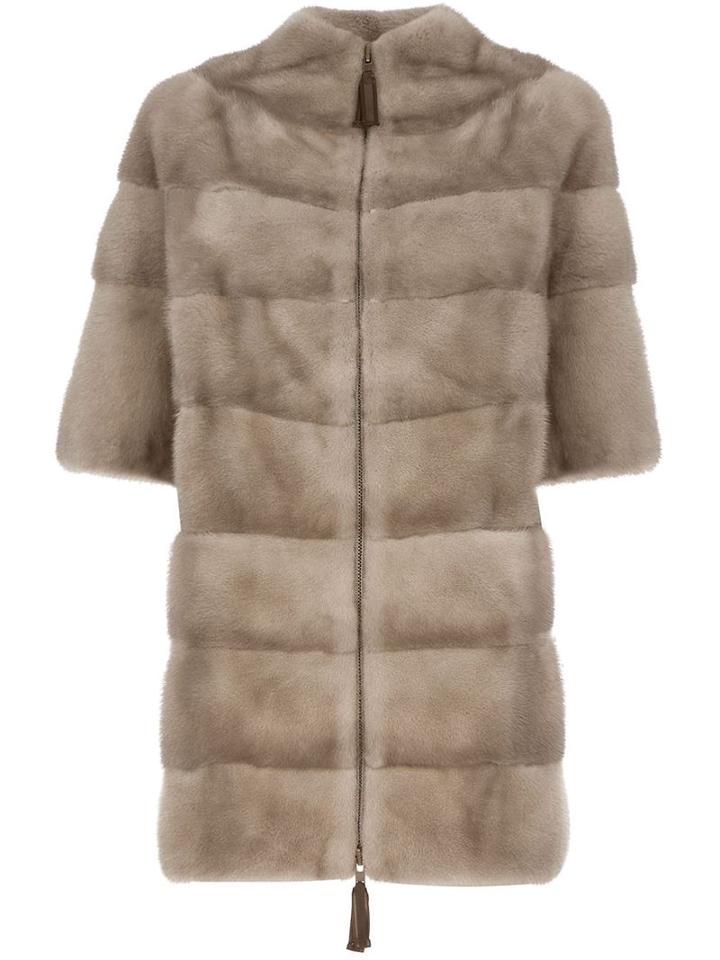 Liska Mink Fur Coat, Women's, Size: M, Nude/neutrals, Silk/mink Fur