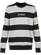 Obey - Striped Logo Sweatshirt - Men - Cotton/polyester - S, Black, Cotton/polyester