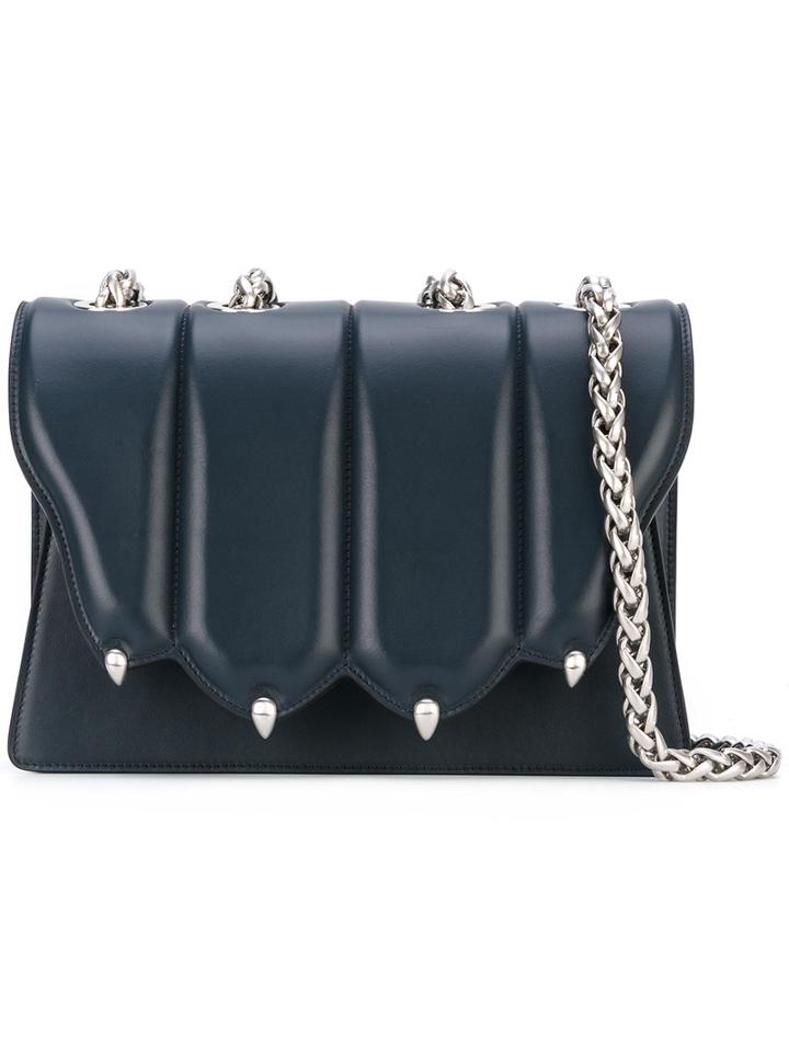 Marco De Vincenzo - Paw Detail Shoulder Bag - Women - Leather - One Size, Blue, Leather