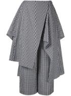 Enföld Deconstructed Asymmetric Check Trousers - Black