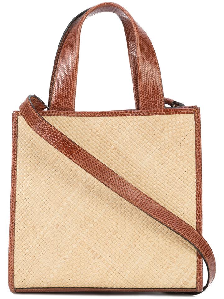 Hunting Season Lizard Skin Trim Crossbody Bag - Nude & Neutrals