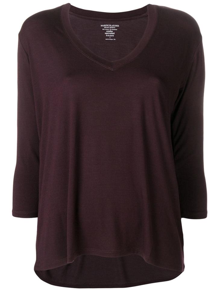 Majestic Filatures V-neck Top - Pink