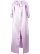 Mm6 Maison Margiela Satin Maxi Dress - Purple