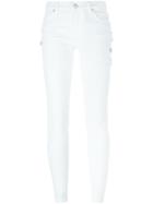 Versus Safety Pin Detail Skinny Jeans, Women's, Size: 27, White, Cotton/spandex/elastane/metal Other
