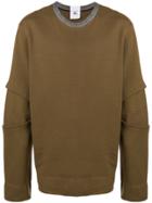 Lost & Found Rooms Panelled Sleeve Sweatshirt - Brown
