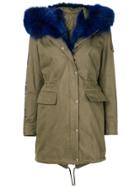 Philipp Plein Fur Trim Parka - Green