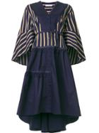 Palmer / Harding Striped Midi Kimono Dress - Blue
