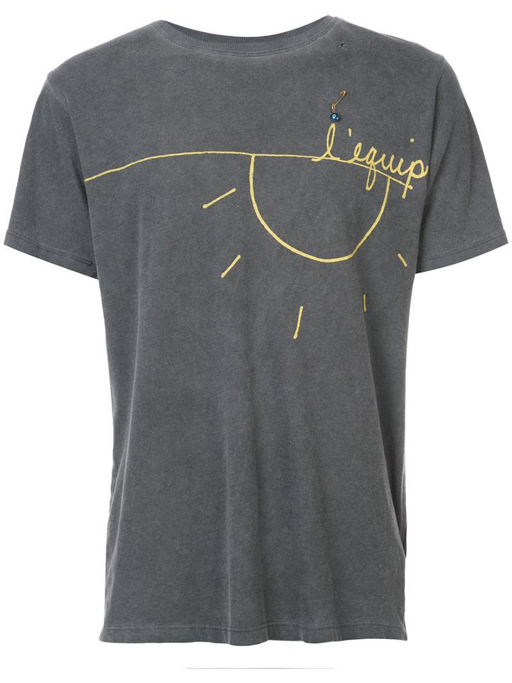 L'equip - Sunset T-shirt - Men - Cotton/polyester - S, Grey, Cotton/polyester