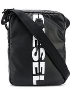 Diesel Logo Cross-body Bag - Black