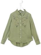 Ermanno Scervino Junior Embellished Shirt, Girl's, Size: 6 Yrs, Green