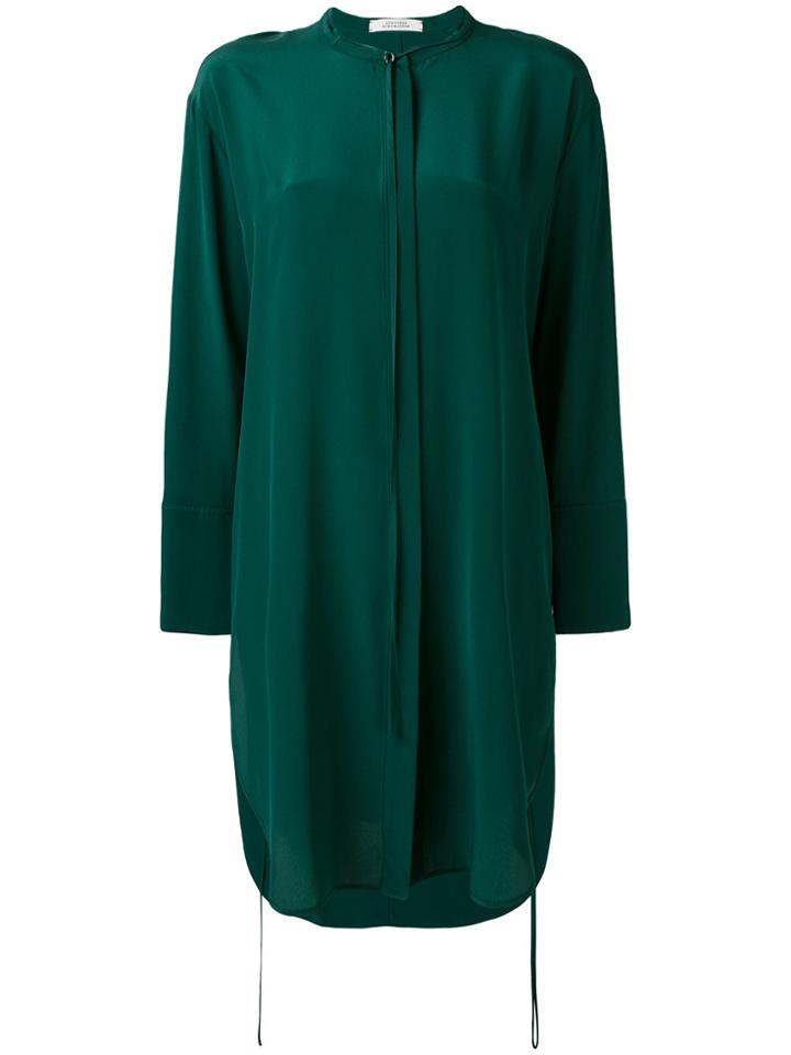 Dorothee Schumacher Collarless Shirt Dress - Green