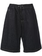 Undercover Wide Leg Denim Shorts - Blue