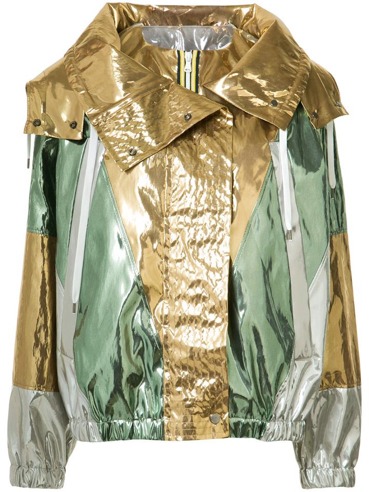 No21 - Hooded Jacket - Women - Polyester/polyurethane - 48, Grey, Polyester/polyurethane