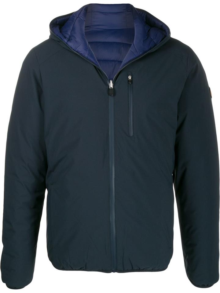 Save The Duck Hooded Down Jacket - Blue