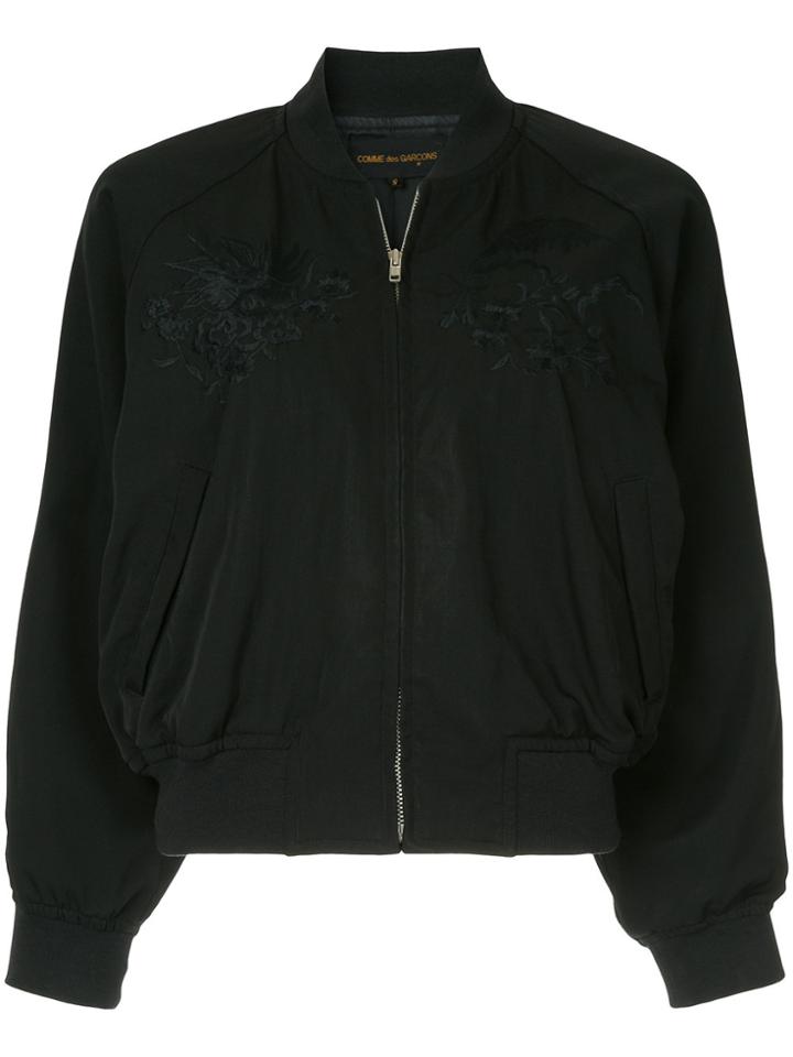 Comme Des Garçons Vintage Zipped Fitted Bomber Jacket - Black
