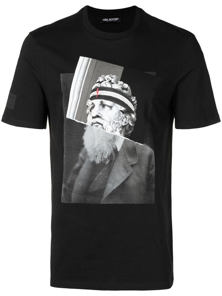 Neil Barrett Spliced Photo Print T-shirt - Black