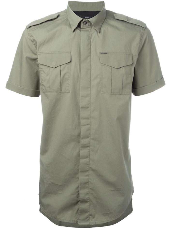 Diesel Shoulder Detail Button Down Shirt