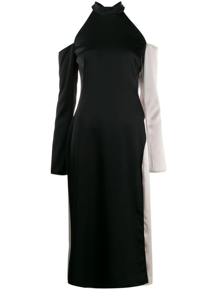 Ssheena Open Shoulder Midi Dress - Black