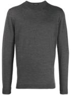 Roberto Collina Long-sleeve Fitted Sweater - 20 Grigio Scu