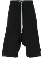 Rick Owens Basket Swinger Shorts, Men's, Size: 56, Black, Acetate/silk