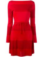 Tommy Hilfiger Panel String Tie Dress, Women's, Size: Large, Red, Cotton/viscose